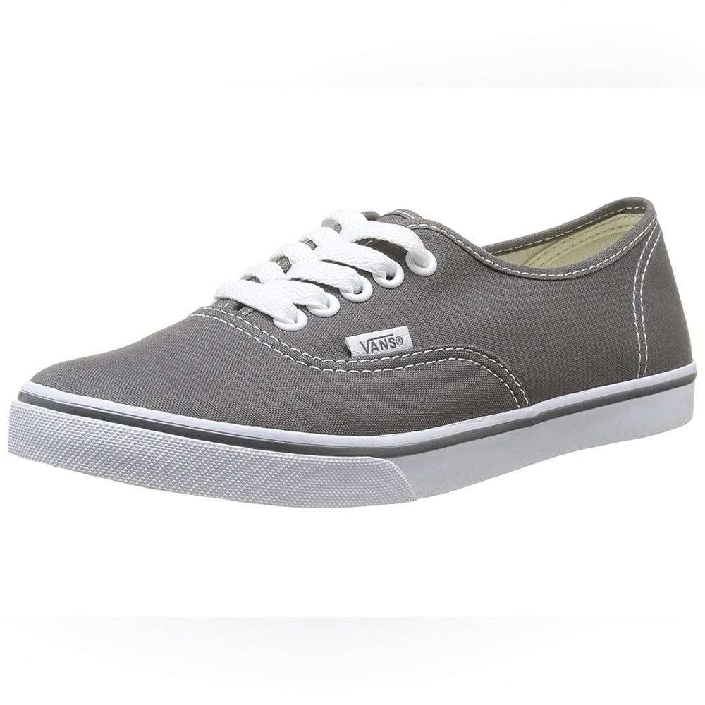 Vans Authentic Low Top Sneakers in Gray and White